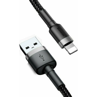Baseus Braided USB to Lightning Cable Black 2m (CALKLF-CG1)